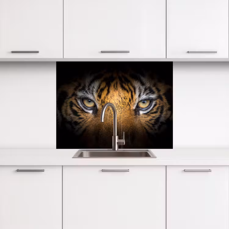 Küchenrückwand - Tiger - Schwarz - Tier — 3