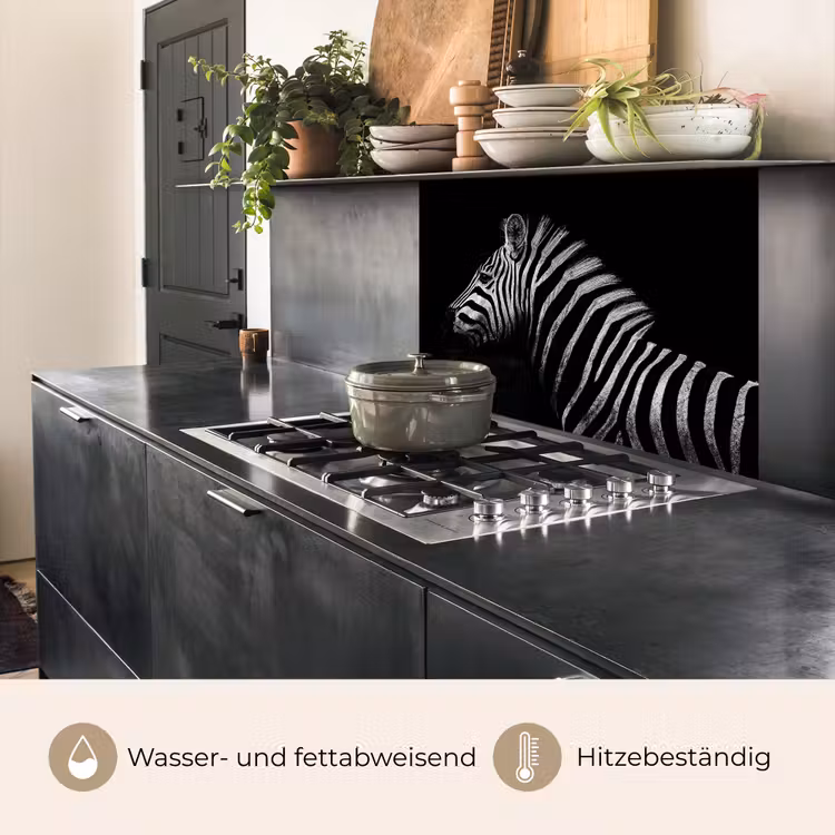 Küchenrückwand - Zebra - Tier - Schwarz — 4