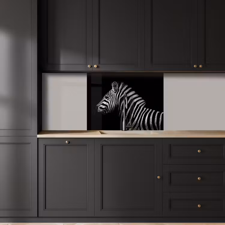 Küchenrückwand - Zebra - Tier - Schwarz — 5