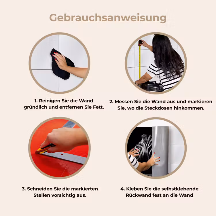 Küchenrückwand - Zebra - Tier - Schwarz — 8