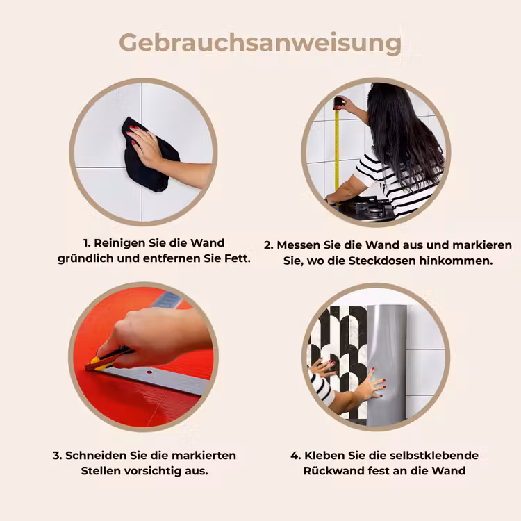 Küchenrückwand - Bögen - Kacheln - Marmor - Schwarz - Weiß — 8