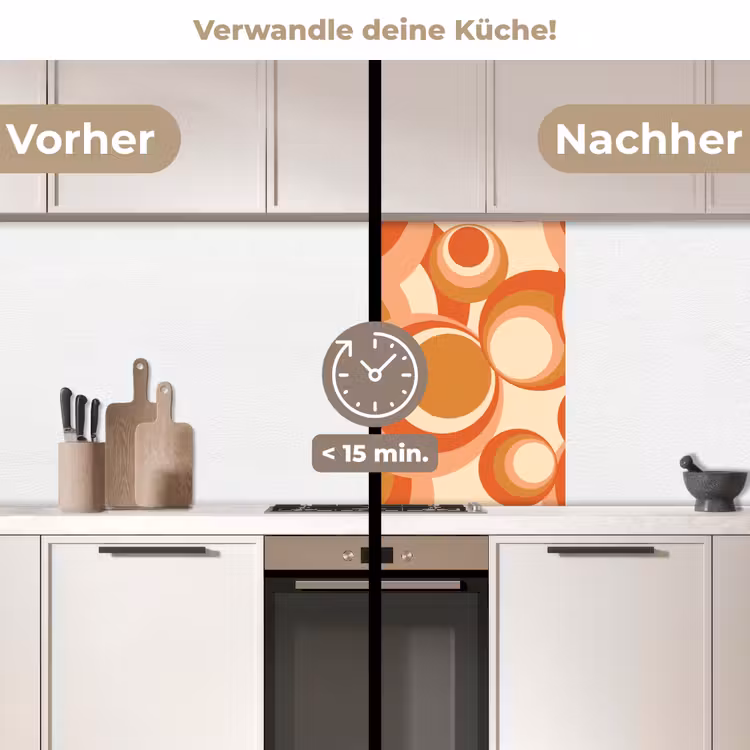 Küchenrückwand - Kreis - Retro - Muster — 2