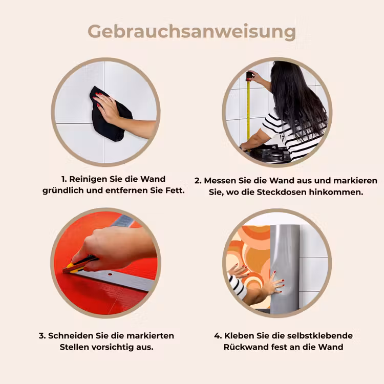 Küchenrückwand - Kreis - Retro - Muster — 8