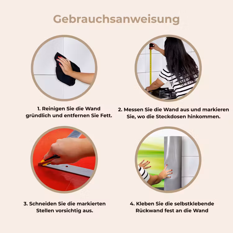 Küchenrückwand - Wellen - Abstrakt - Grün — 8