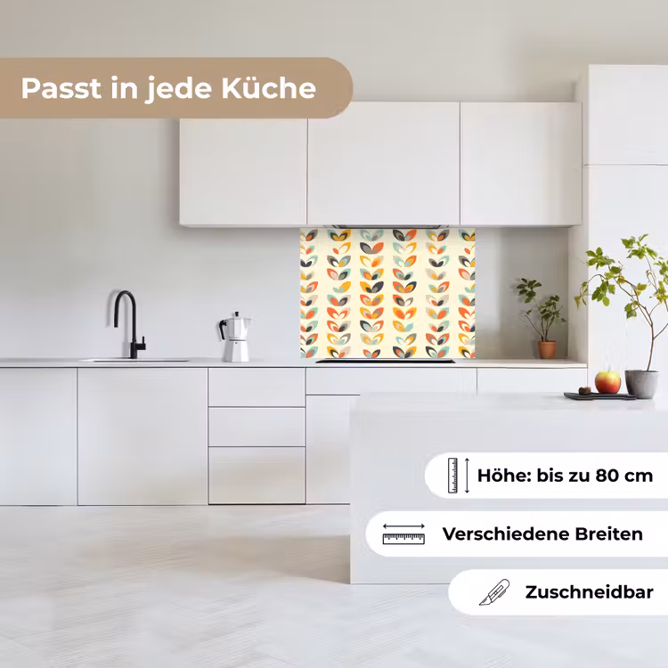 Küchenrückwand - Blätter - 50er Jahre - Muster — 6
