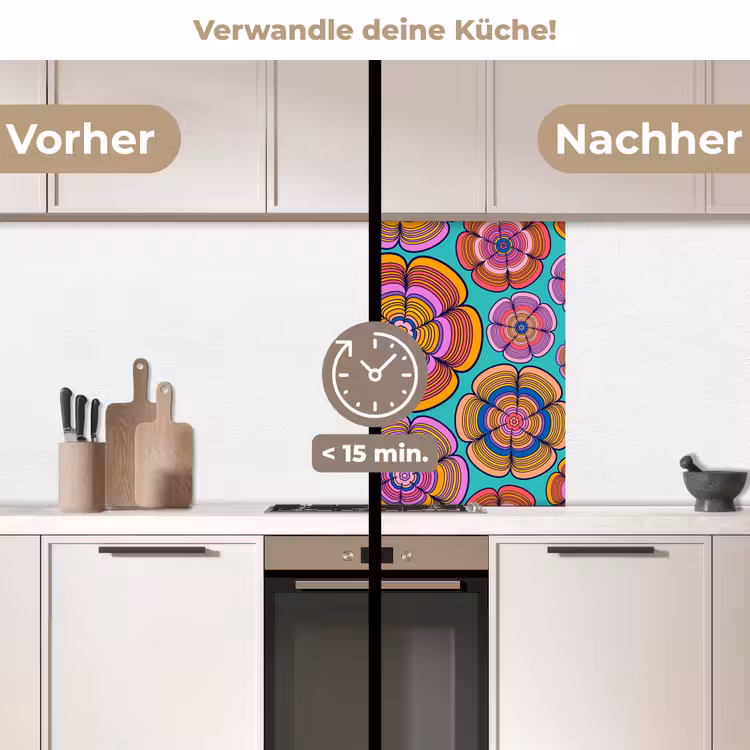 Küchenrückwand - Design - Flower Power - Farben — 2