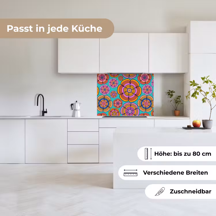 Küchenrückwand - Design - Flower Power - Farben — 6