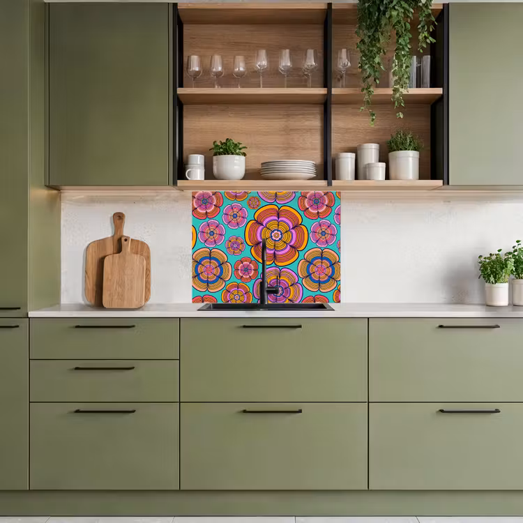 Küchenrückwand - Design - Flower Power - Farben — 7