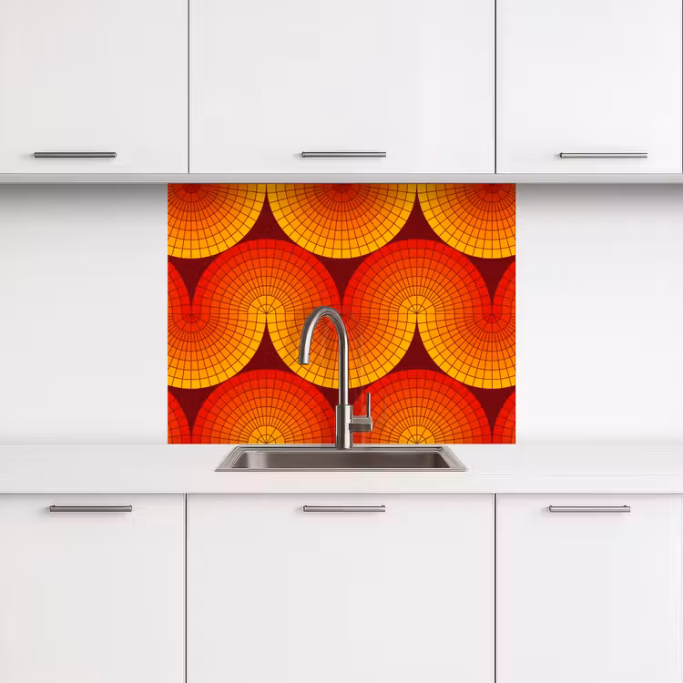 Küchenrückwand - Design - Retro - Rot - Abstrakt — 3