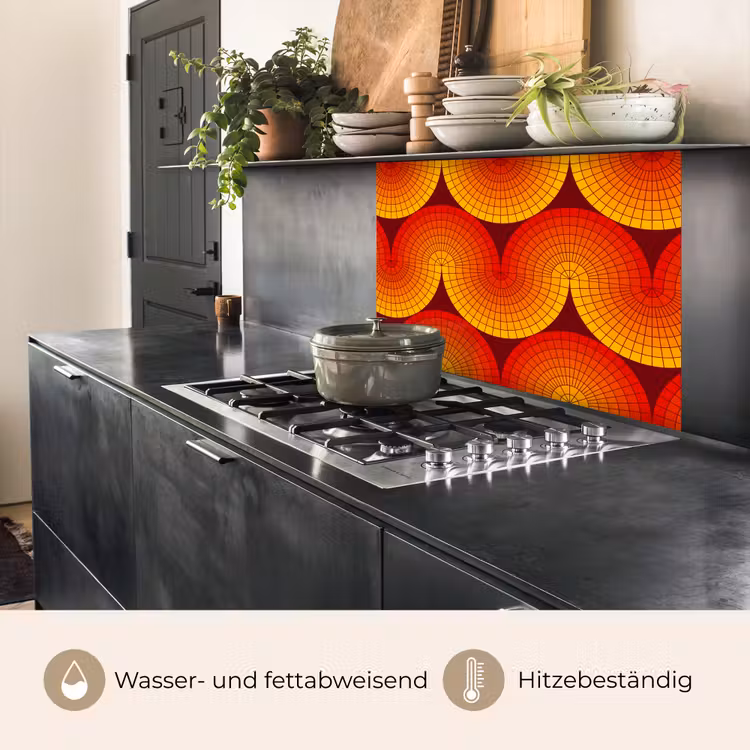 Küchenrückwand - Design - Retro - Rot - Abstrakt — 4