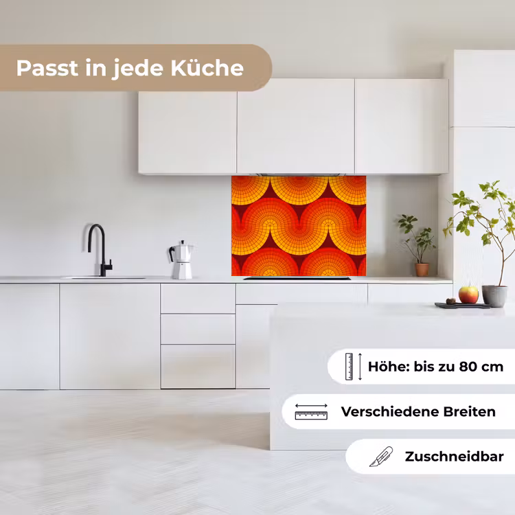 Küchenrückwand - Design - Retro - Rot - Abstrakt — 6