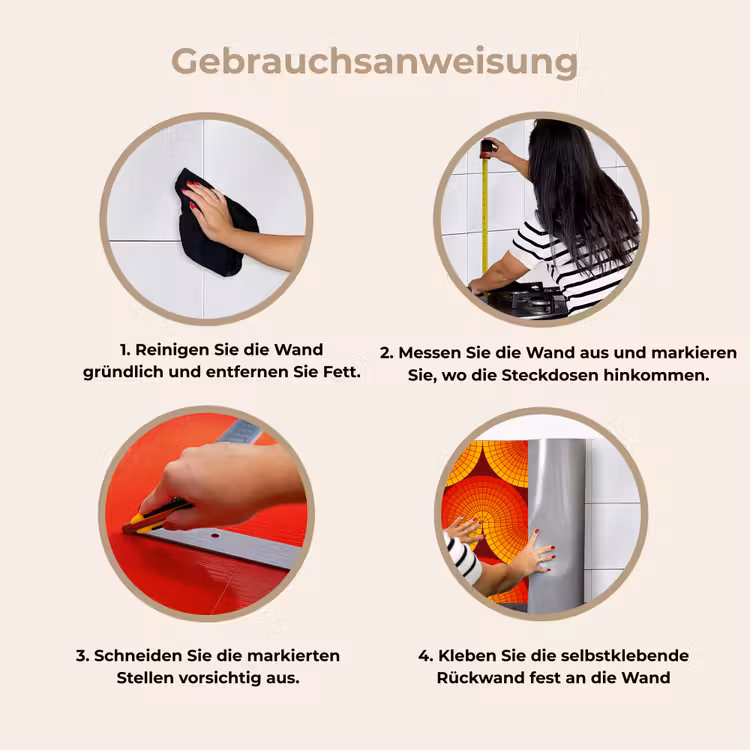 Küchenrückwand - Design - Retro - Rot - Abstrakt — 8
