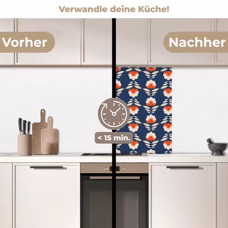 Küchenrückwand - Muster - Abstrakt - Blumen — 2