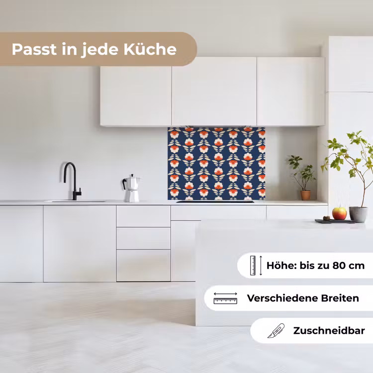 Küchenrückwand - Muster - Abstrakt - Blumen — 6