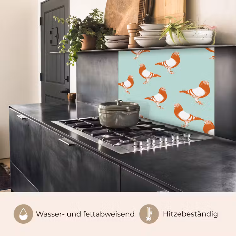 Küchenrückwand - Taube - Vogel - Muster — 4