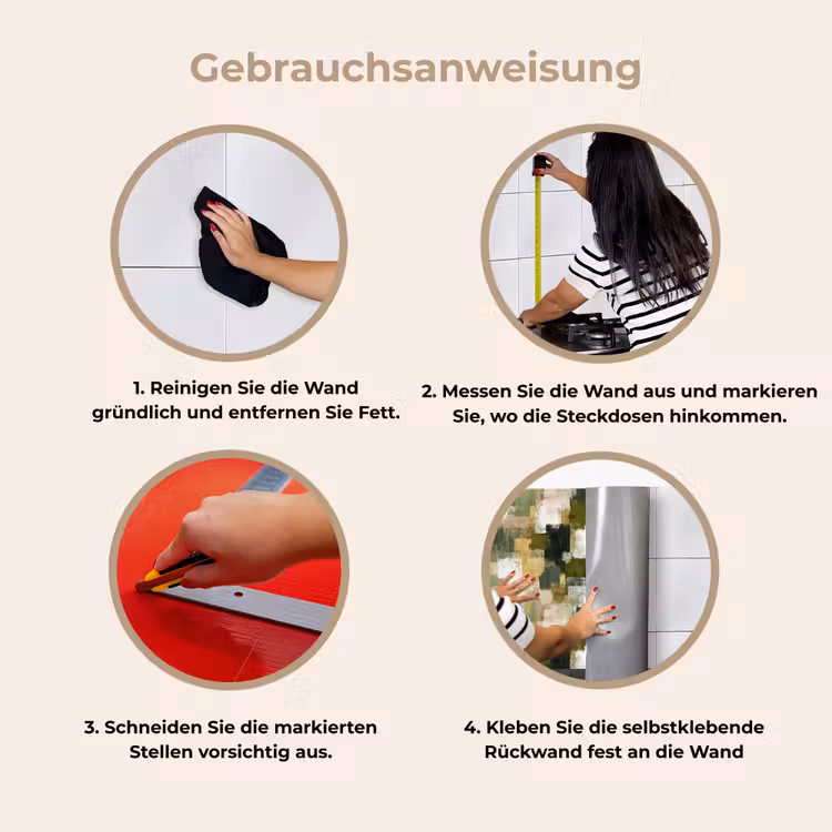 Küchenrückwand - Bürstenstreifen - Moos - Grüntöne — 8