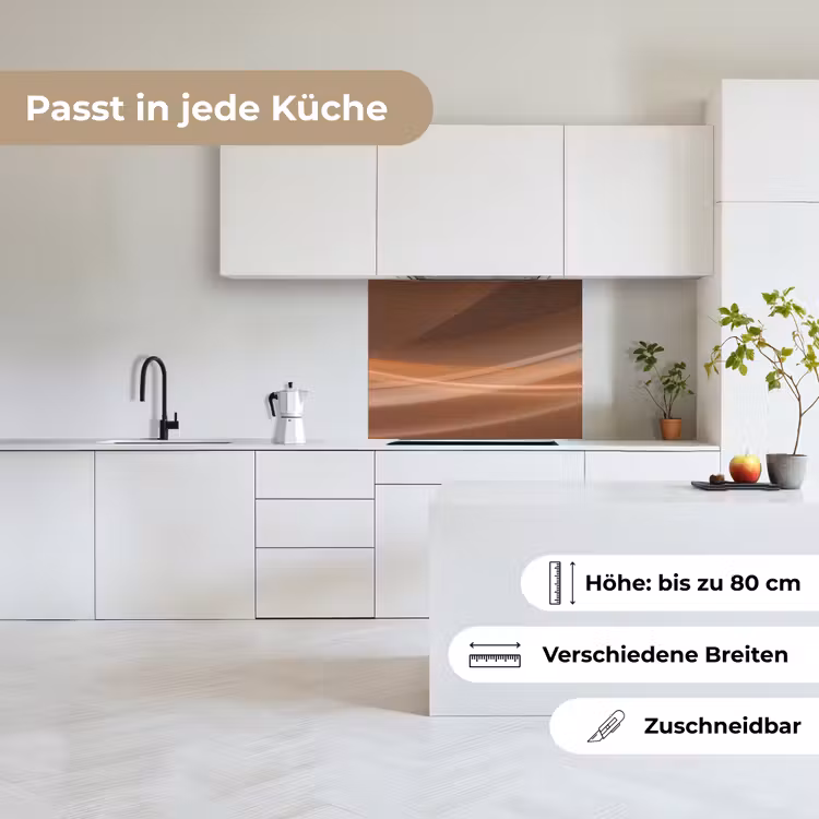 Küchenrückwand - Wellen - Abstrakt - Braun — 6