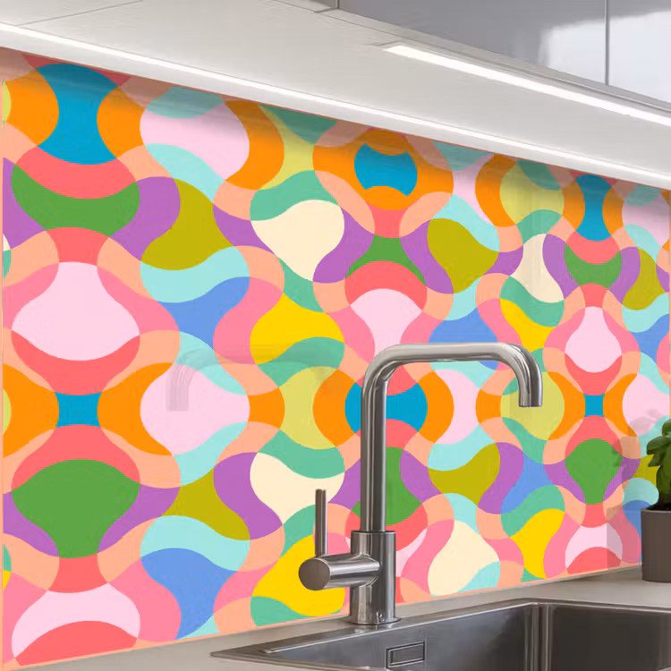 Küchenrückwand - Design - Abstrakt - Farben - Retro — 1