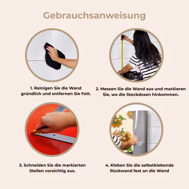 Küchenrückwand - Design - Blumen - Retro - Vintage — 8