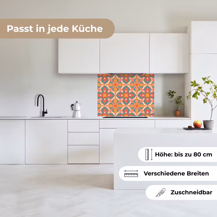 Küchenrückwand - Muster - Hippie - Orange — 6