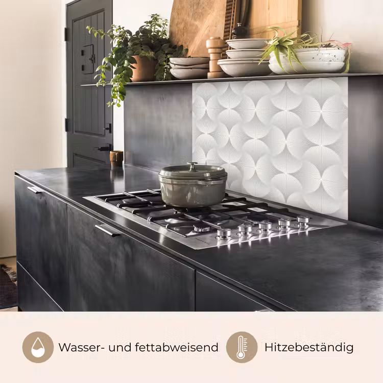 Küchenrückwand - Muster - Silber - Retro — 4