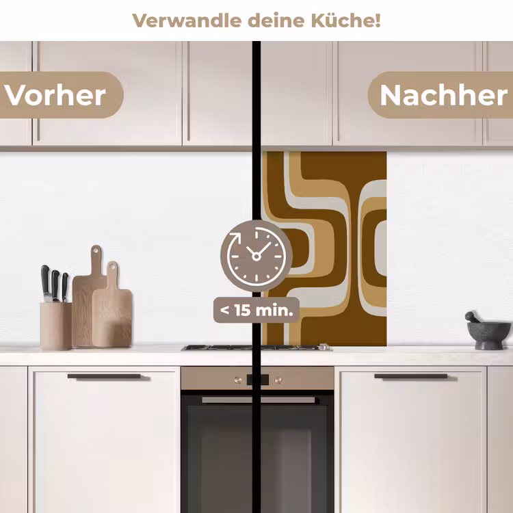 Küchenrückwand - Retro - Design - Braun — 2