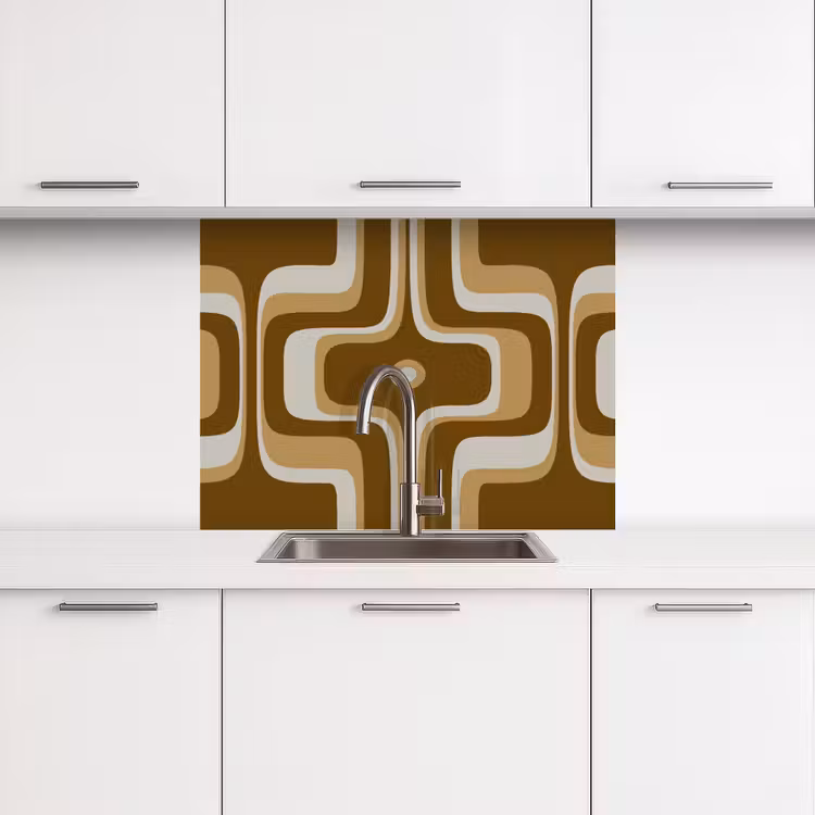 Küchenrückwand - Retro - Design - Braun — 3