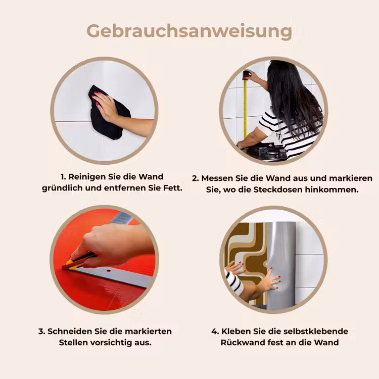 Küchenrückwand - Retro - Design - Braun — 8