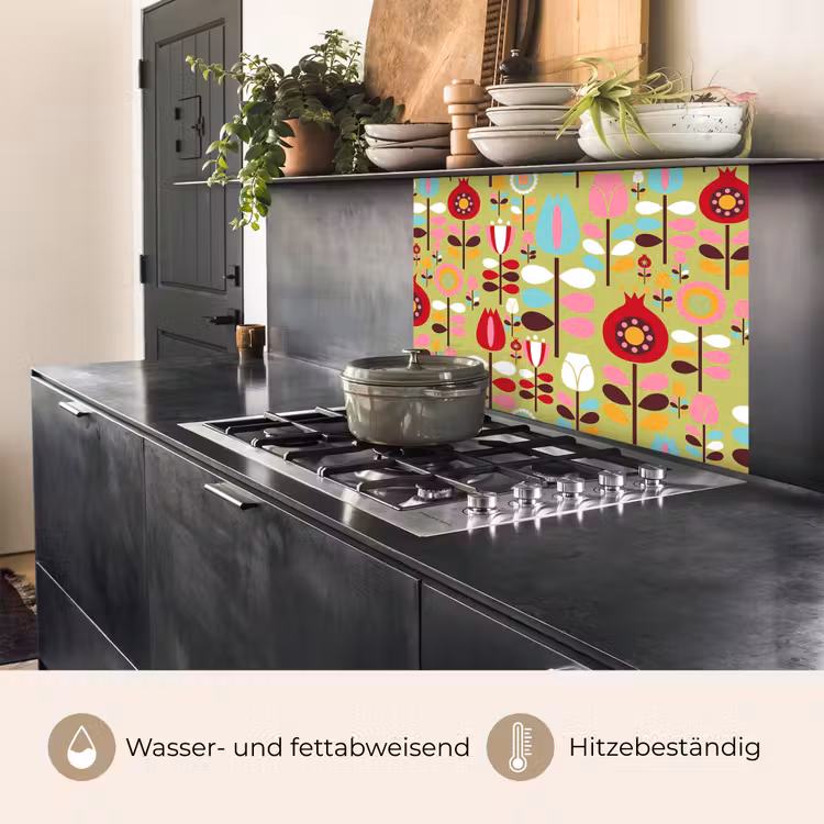 Küchenrückwand - Muster - Blumen - Farben — 4