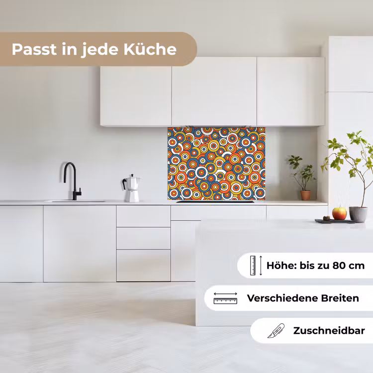 Küchenrückwand - Muster - Retro - Kreis — 6