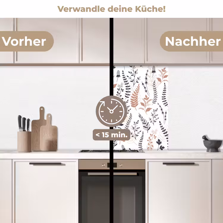 Küchenrückwand - Blätter - Blumen - Design — 2