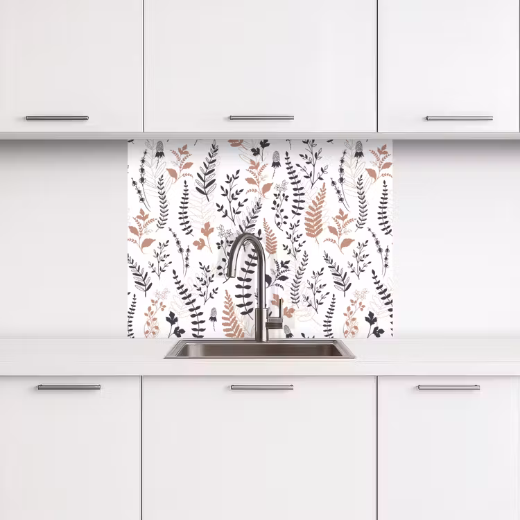 Küchenrückwand - Blätter - Blumen - Design — 3