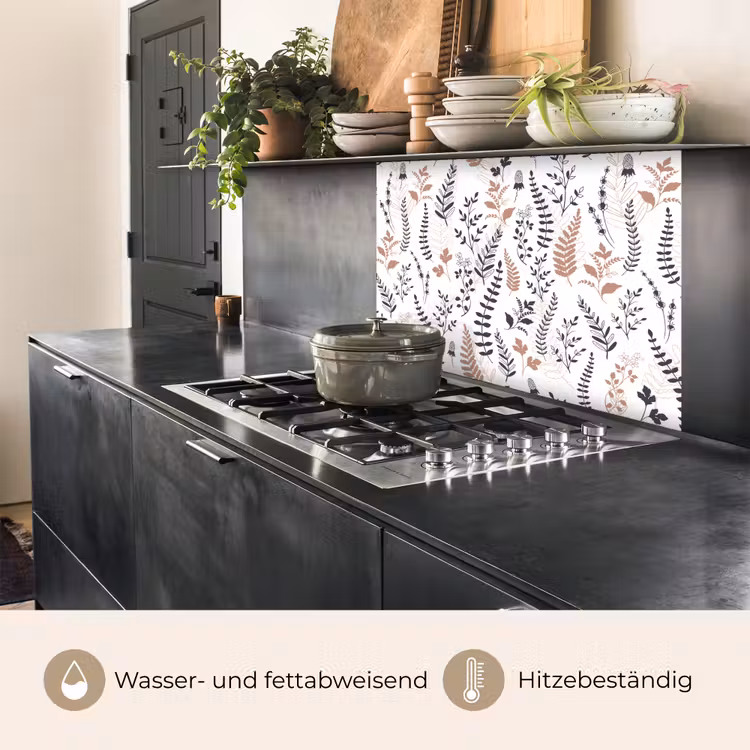 Küchenrückwand - Blätter - Blumen - Design — 4