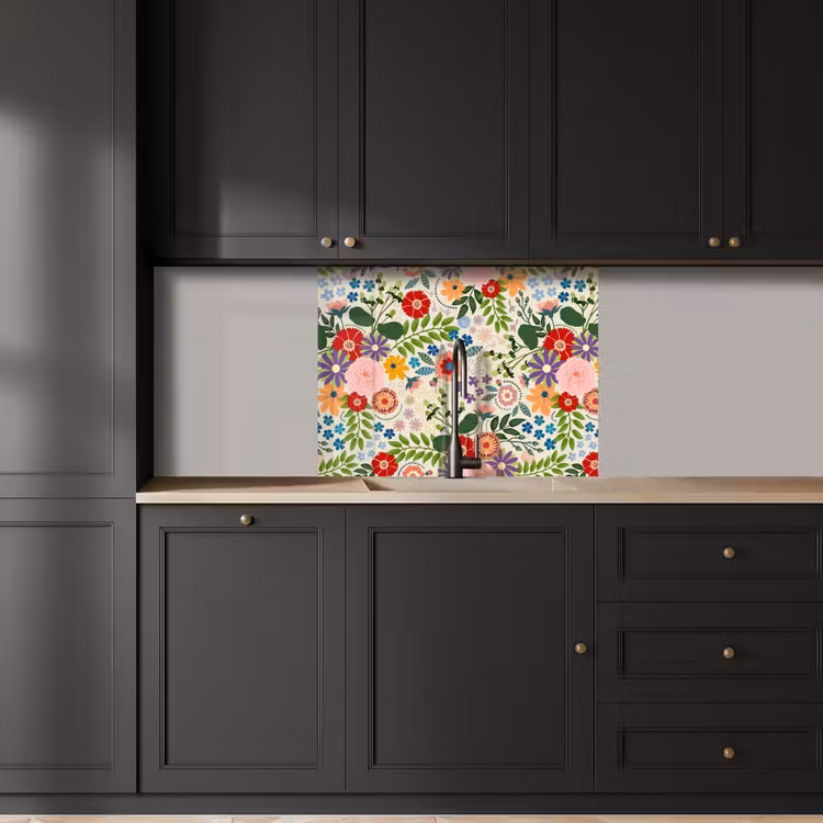 Küchenrückwand - Blätter - Blumen - Design — 5