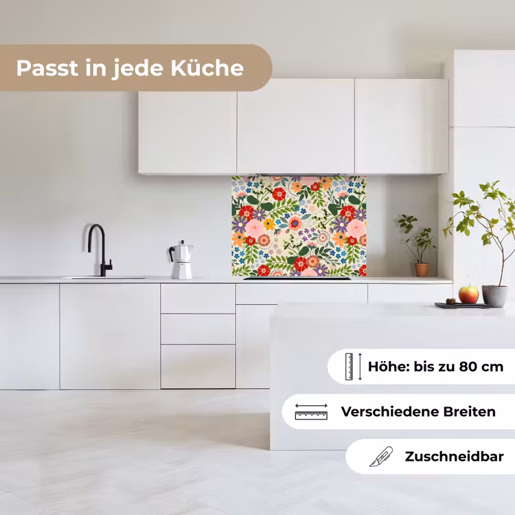 Küchenrückwand - Blätter - Blumen - Design — 6