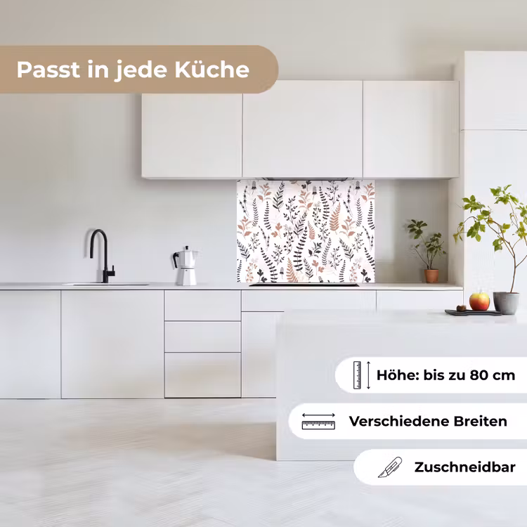 Küchenrückwand - Blätter - Blumen - Design — 6