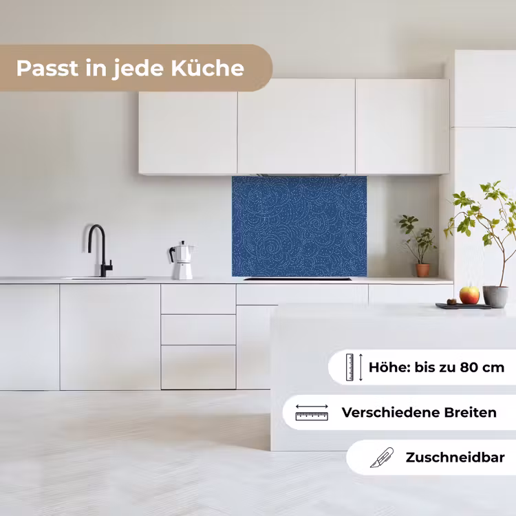 Küchenrückwand - Muster - Blau - Japan — 6