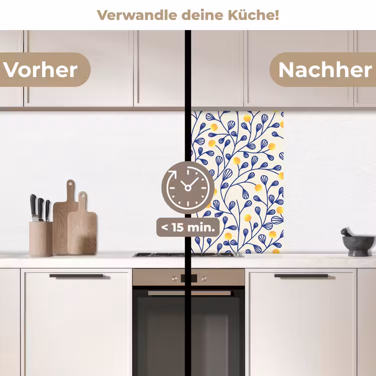 Küchenrückwand - Muster - Gelb - Minimalistisch — 2