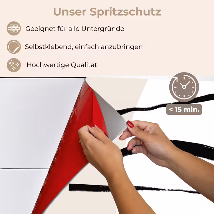 Spritzschutz Küche - Abstrakt - Linie - Pastell — 4
