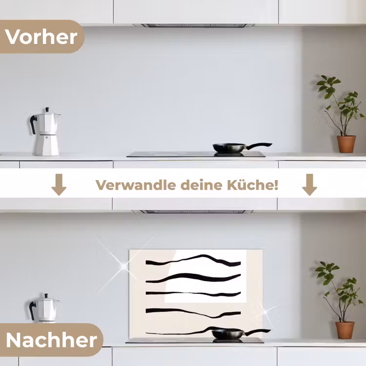 Spritzschutz Küche - Abstrakt - Linie - Pastell — 7