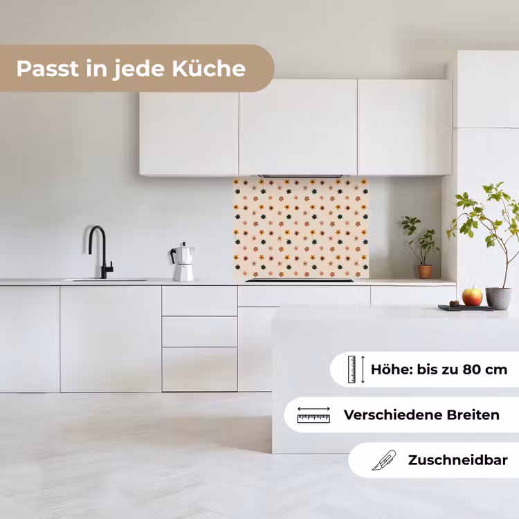 Küchenrückwand - Blumen - Muster - Polka dots — 6