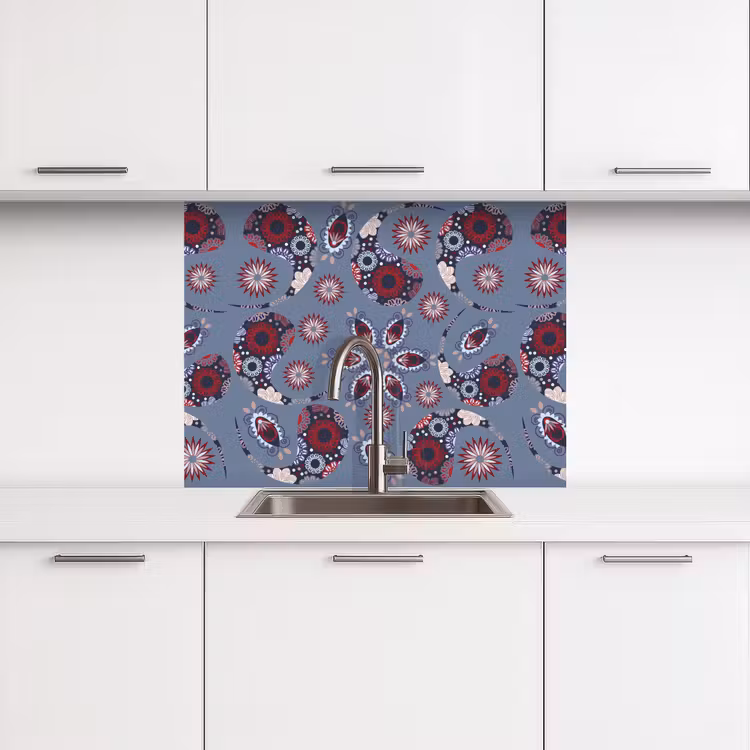 Küchenrückwand - Paisley - Blumen - Muster — 3