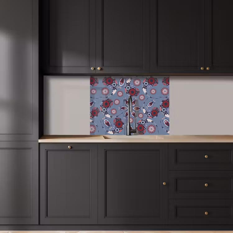 Küchenrückwand - Paisley - Blumen - Muster — 5