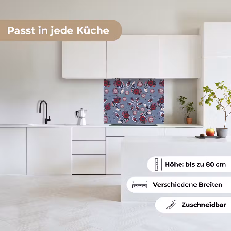 Küchenrückwand - Paisley - Blumen - Muster — 6