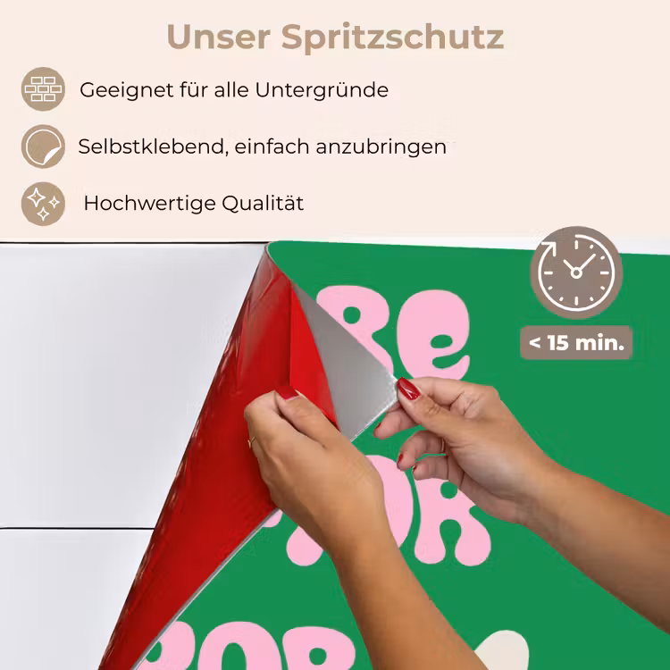 Spritzschutz Küche - Amor - Valentinstag - Grün - Text — 4