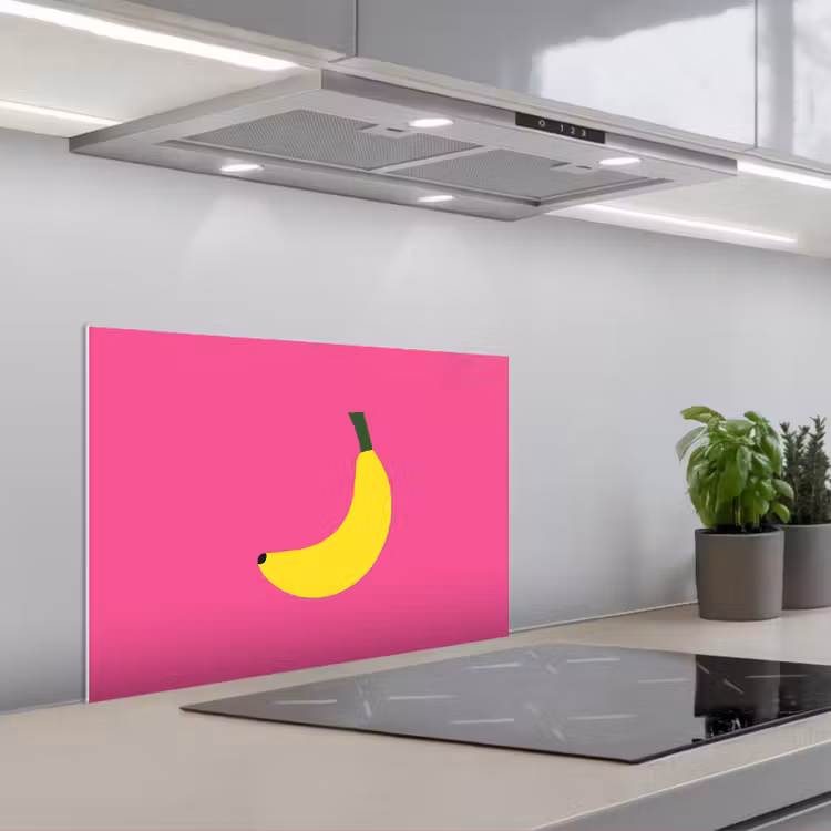 Spritzschutz Küche - Banane - Gelb - Obst — 1