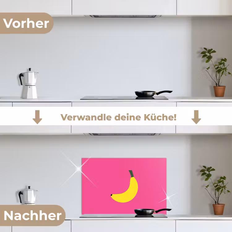 Spritzschutz Küche - Banane - Gelb - Obst — 7