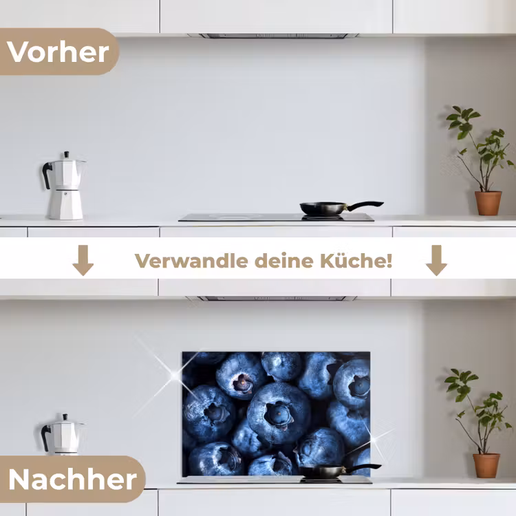 Spritzschutz Küche - Beeren - Blau - Obst — 7