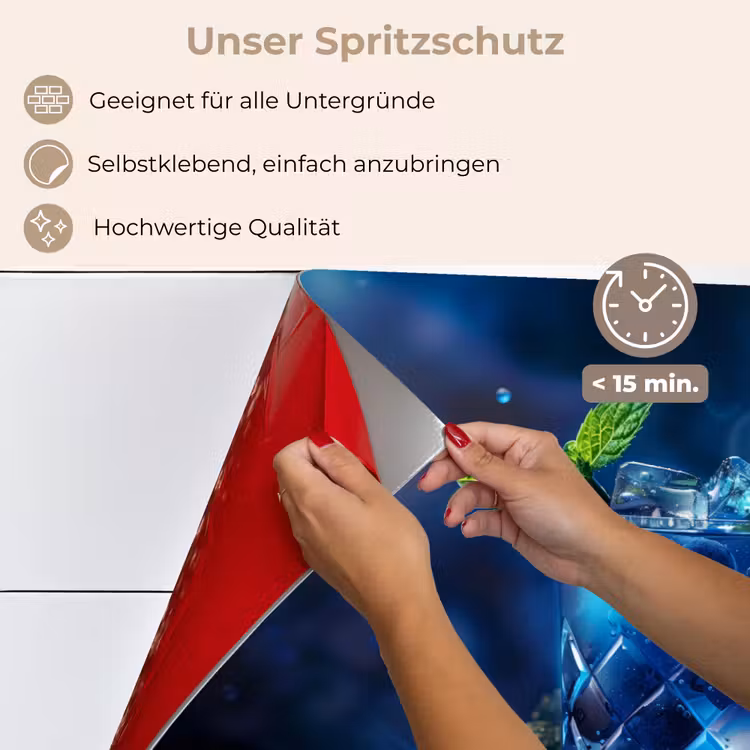 Spritzschutz Küche - Bezaubernder Heidelbeer-Cocktail — 4