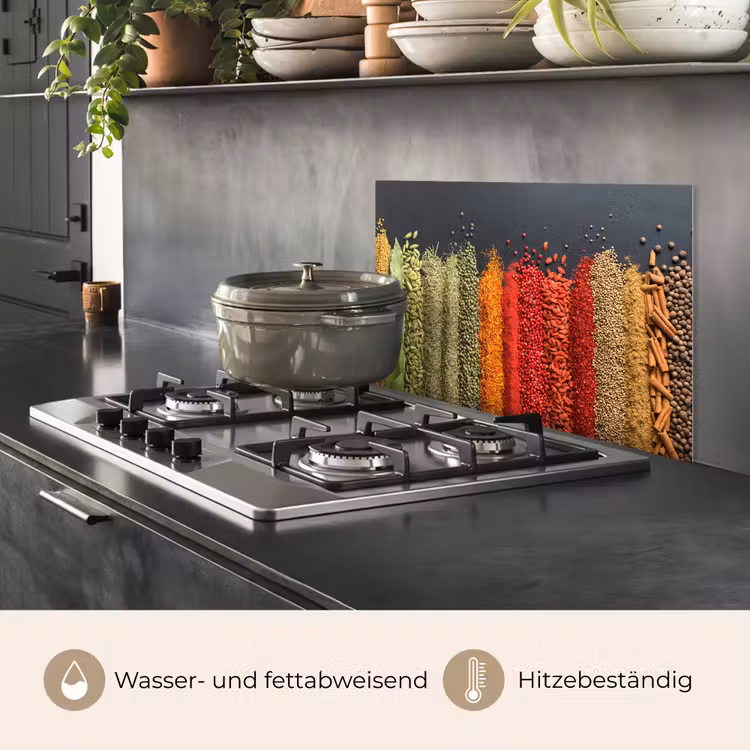 Spritzschutz Küche - Gewürze - Kräuter - Jobs - Regenbogen — 2